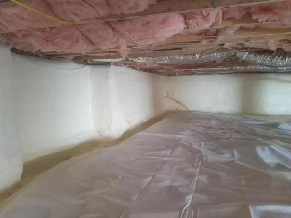 Crawl space encapsulation with closed-cell spray foam for Spray Foam Roofing in Marlborough